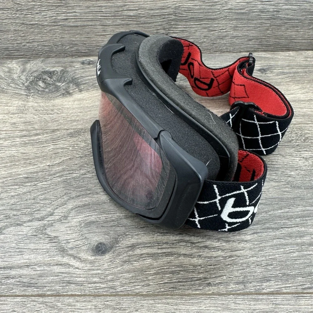 Bolle Adult Ski Snowboard‎ Winter Goggles Black Red Adjustable OSFM Red Lens